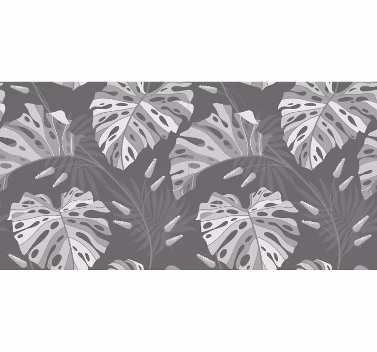 Blind grey tropical leaves - TenStickers