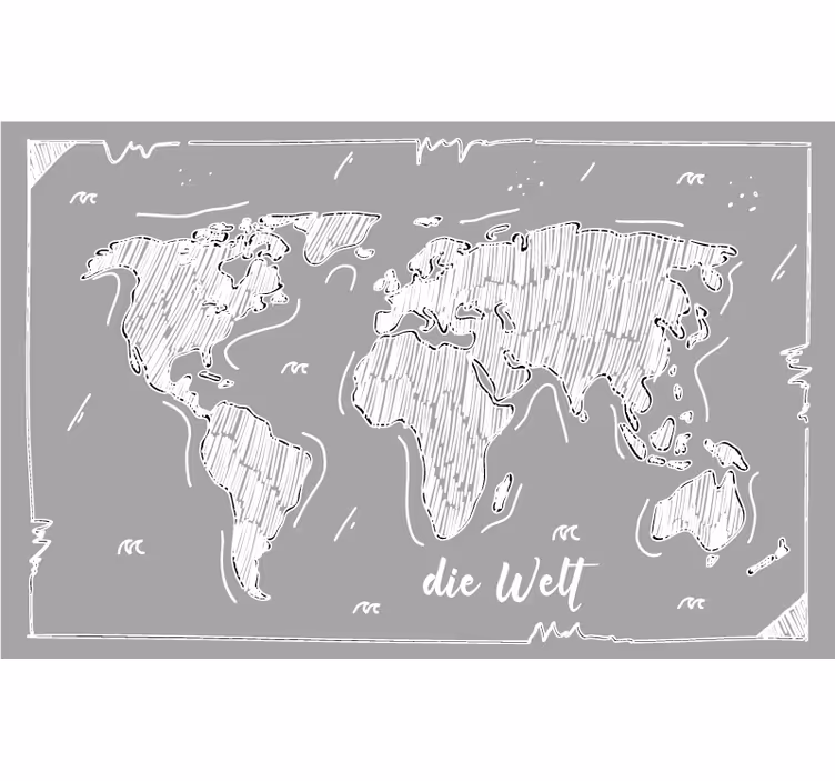 Blind grey light gray sketch design - TenStickers