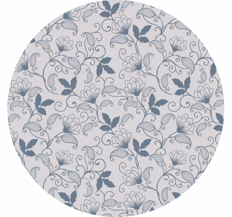 Blind grey floral blue hamptons pattern - TenStickers