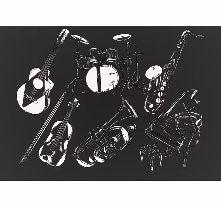 Blind bedroom black and white decor items - TenStickers
