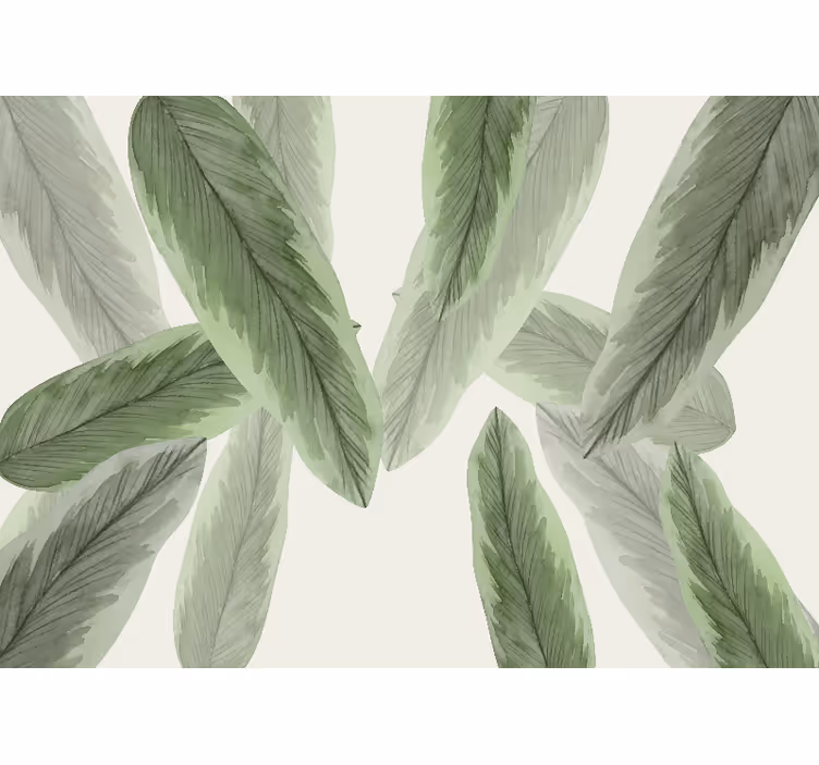 Blind bedroom tropical banana leaves design - TenStickers