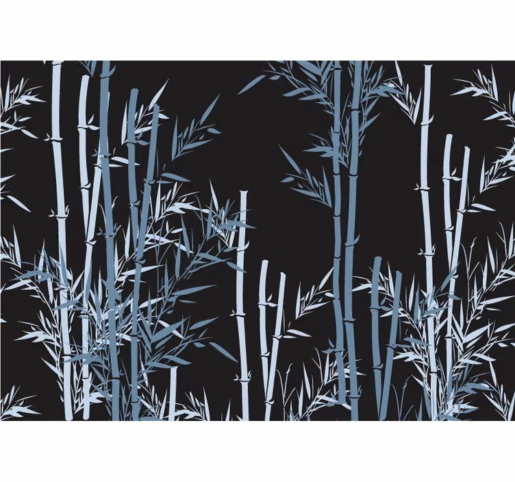 Blind bedroom bamboo leaves design - TenStickers