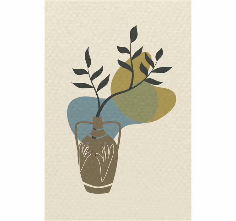 Living room blind minimalist japanese nature - TenStickers