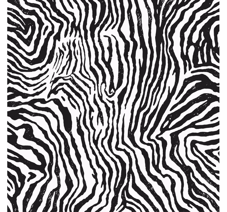 Living room blind with zebra print design - TenStickers