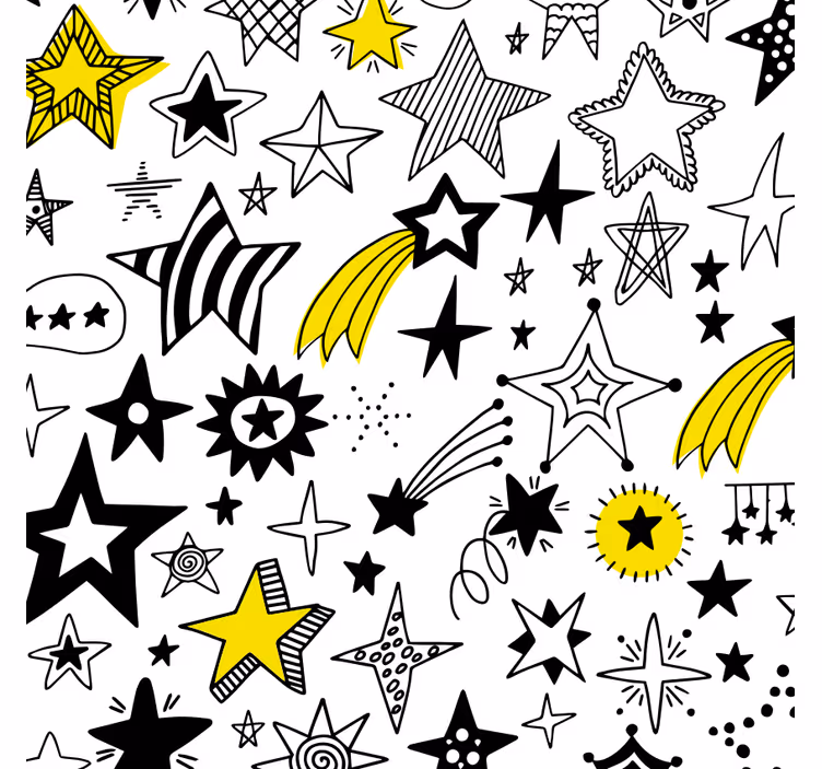 Blind bedroom doodle stars - TenStickers