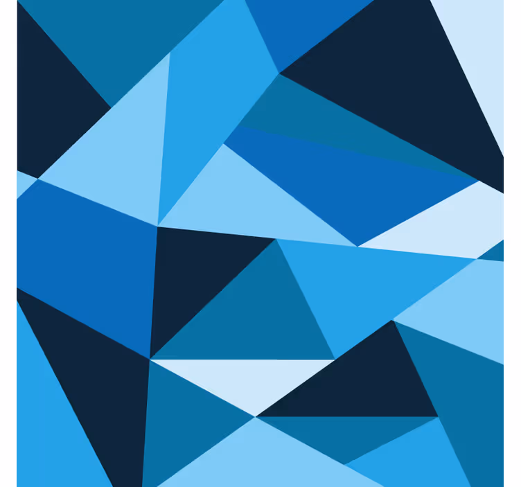 Blind bedroom blue striped nordic triangles - TenStickers