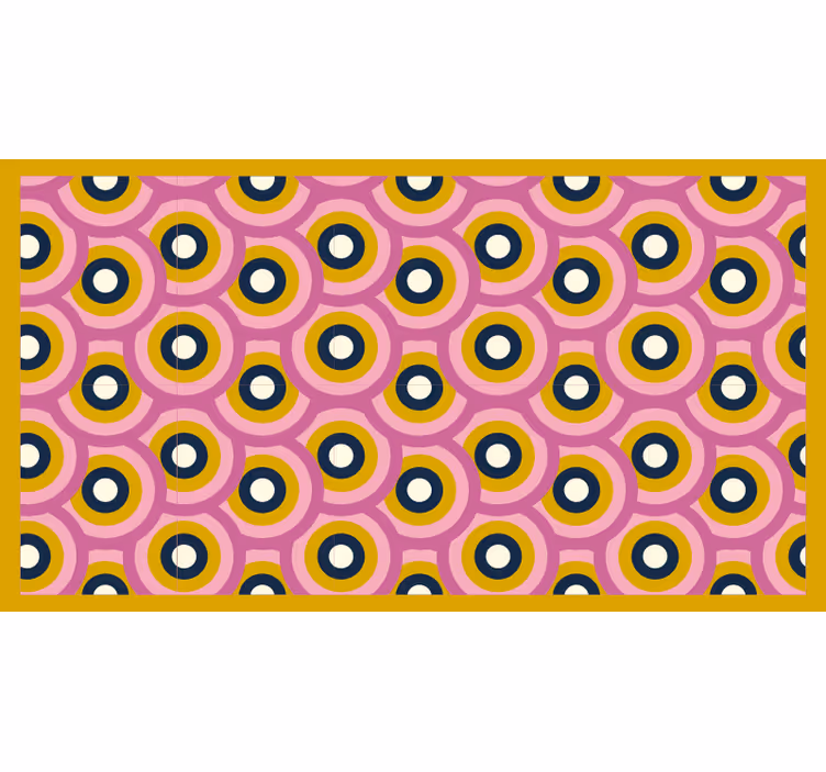 Blind bedroom 70s orange circles - TenStickers
