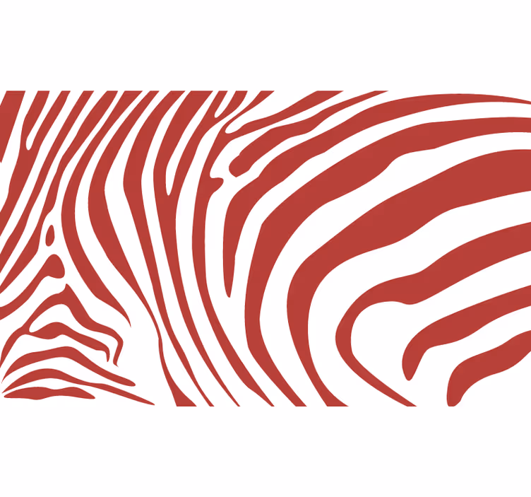 Blind bedroom with red zebra stripes - TenStickers
