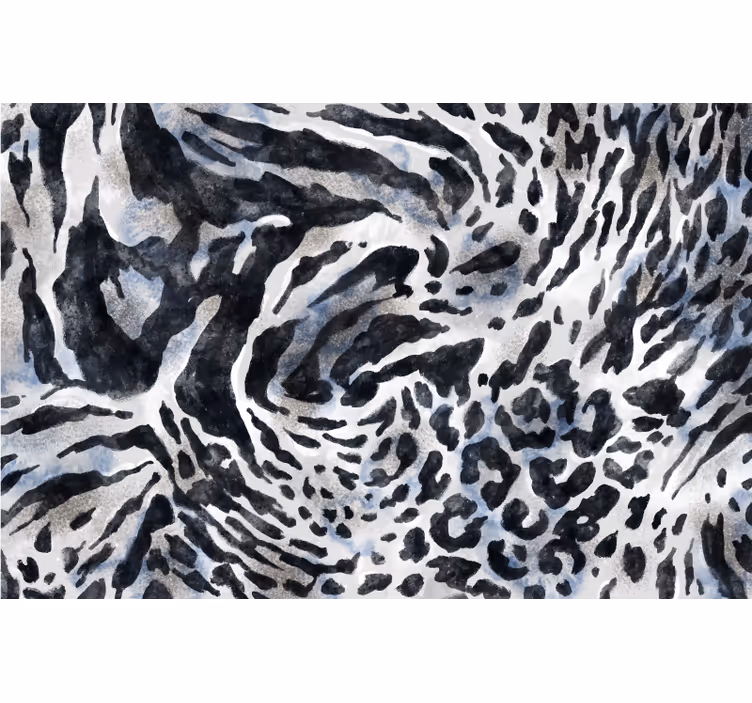 Blind bedroom gray zebra watercolor design - TenStickers
