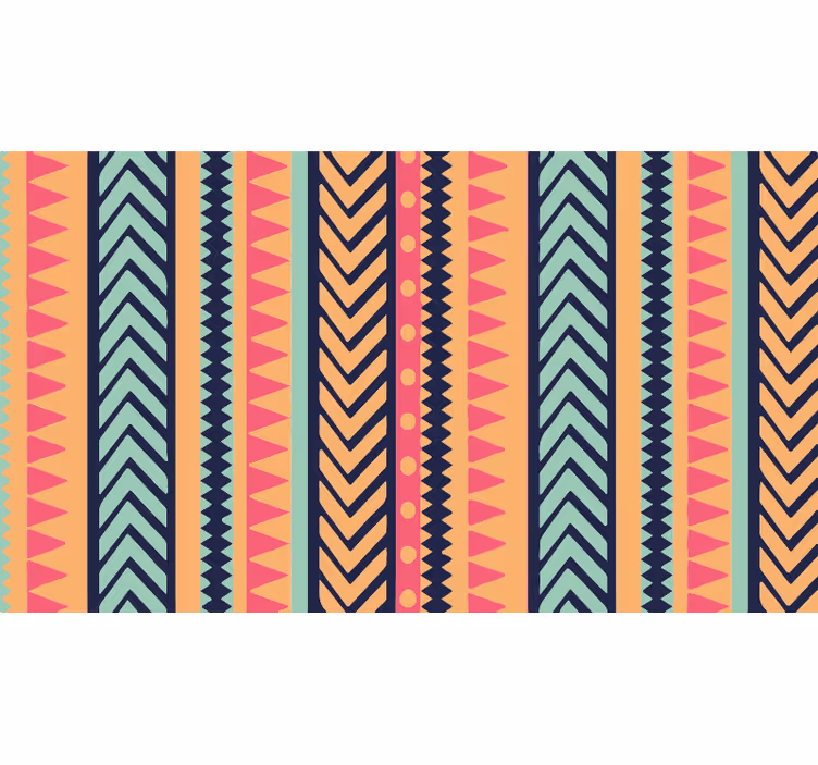 Blind bedroom in vibrant geometric stripes - TenStickers