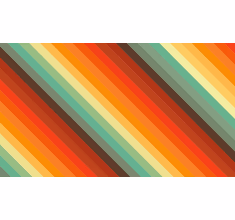 Blind bedroom in retro color stripes - TenStickers