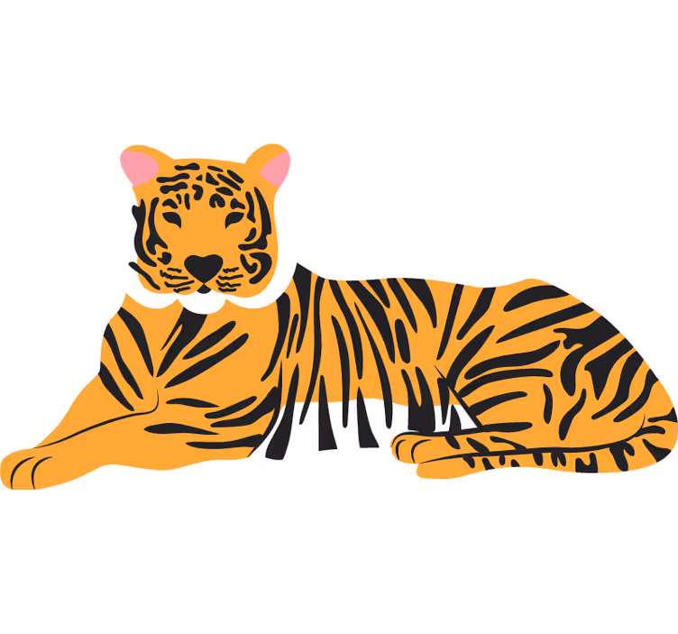 Blind bedroom tiger skin design - TenStickers