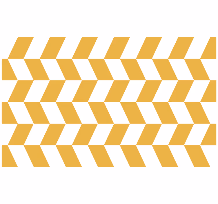 Blind bedroom geometric white and yellow shapes - TenStickers