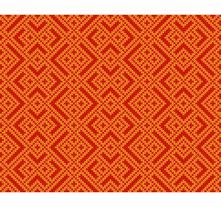Blind bedroom with slavic pattern design - TenStickers