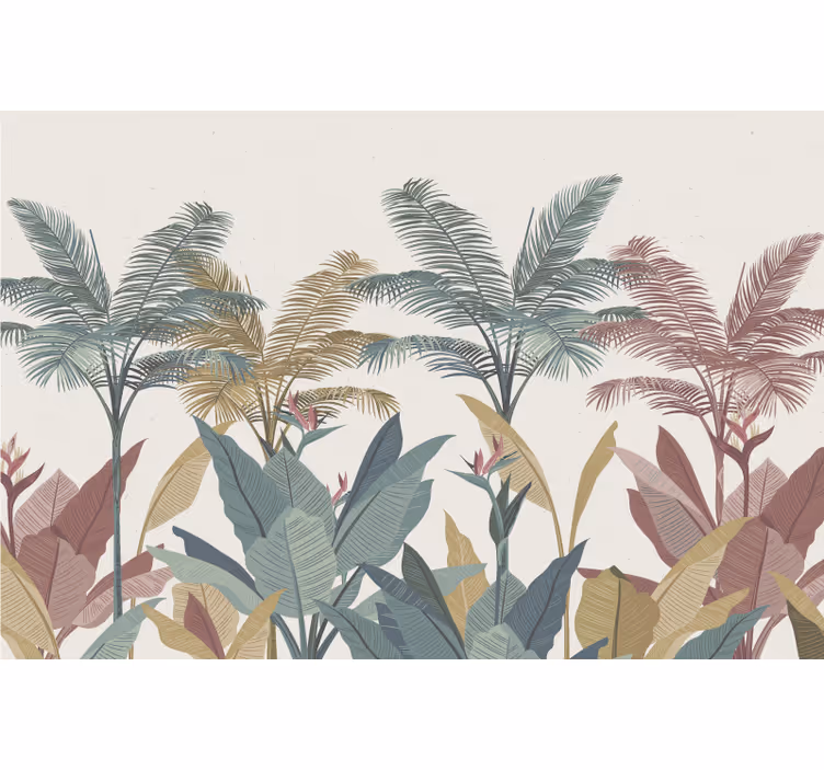 Blind bedroom terracotta tropical plants - TenStickers