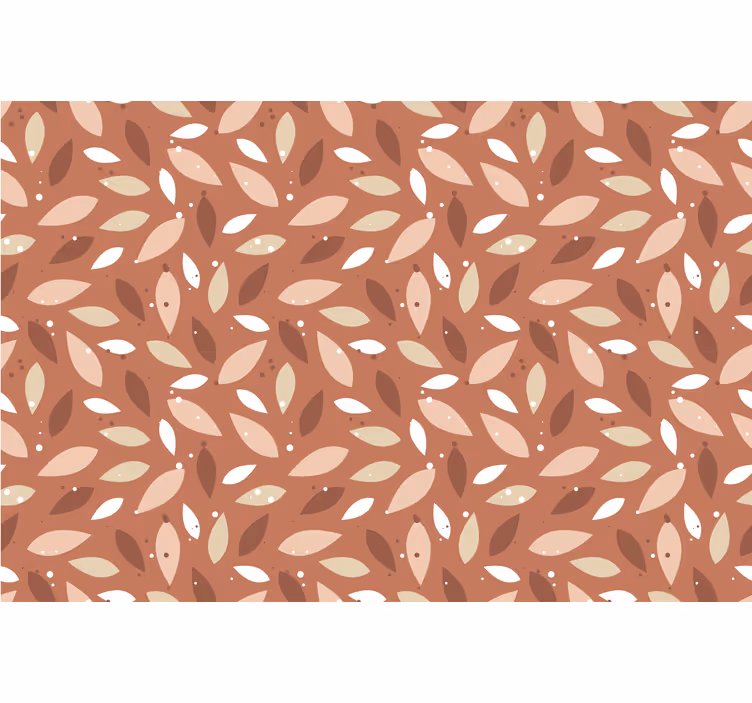 Blind bedroom terracotta leaves pattern - TenStickers