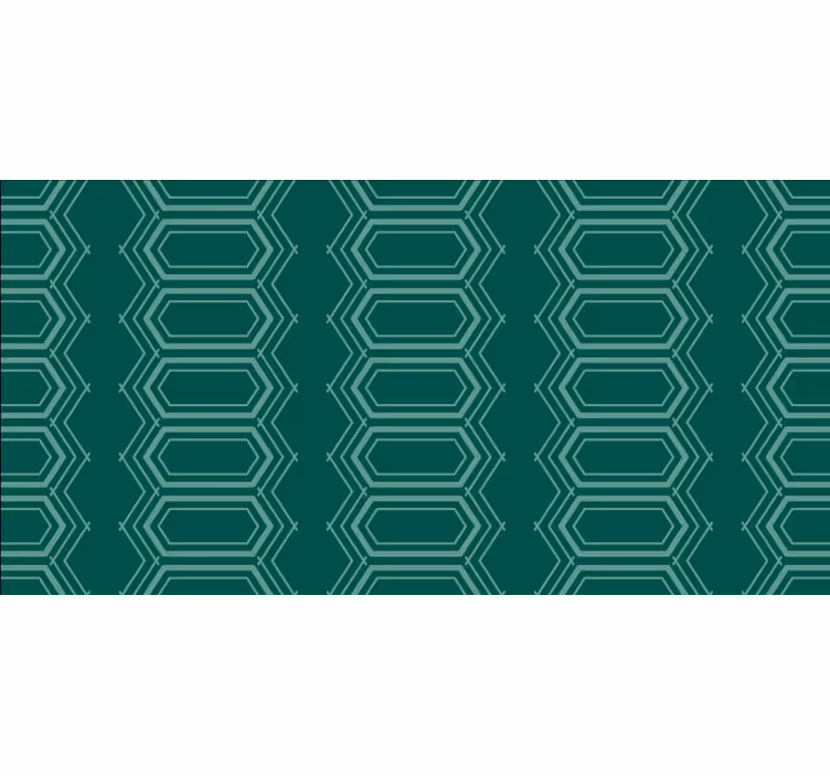 Blind bedroom with geometric green circle pattern - TenStickers