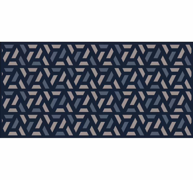 Blind bedroom geometric blue and gray triangle design - TenStickers