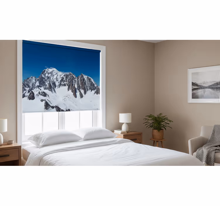 Blind bedroom mont blanc landscape - TenStickers