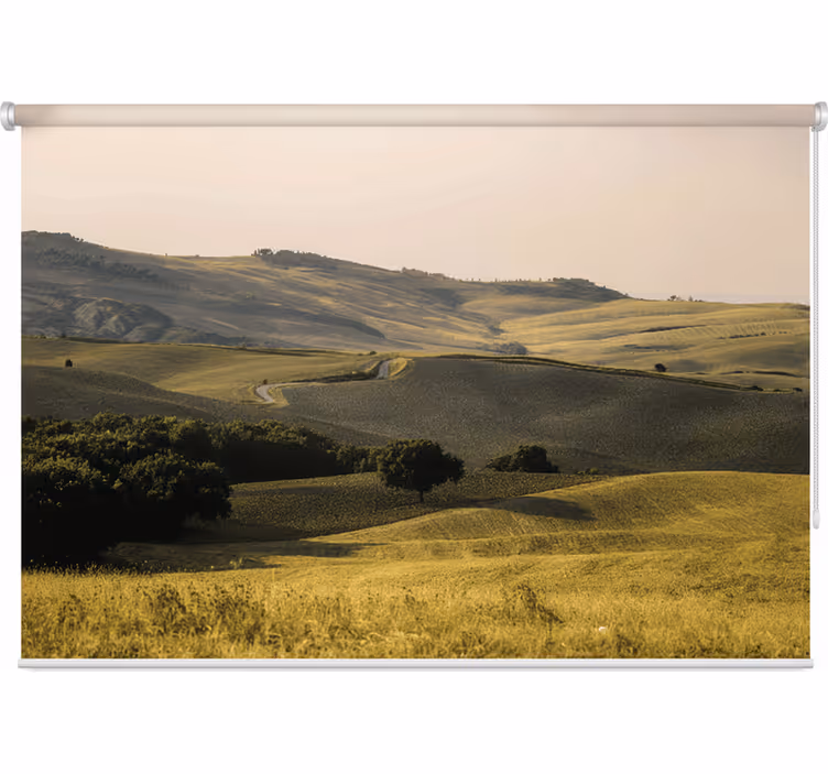 Blind bedroom beautiful tuscan landscape fields - TenStickers