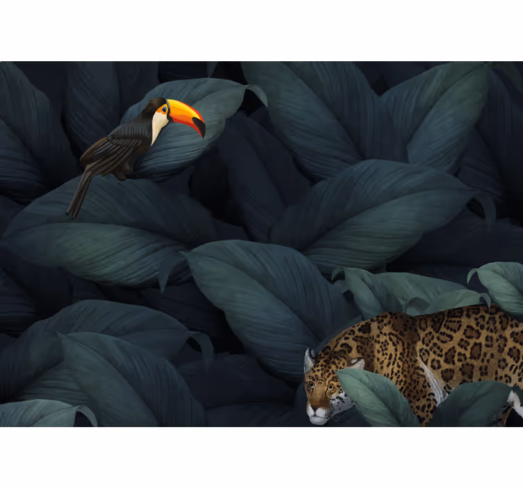 Blind bedroom jungle night - TenStickers