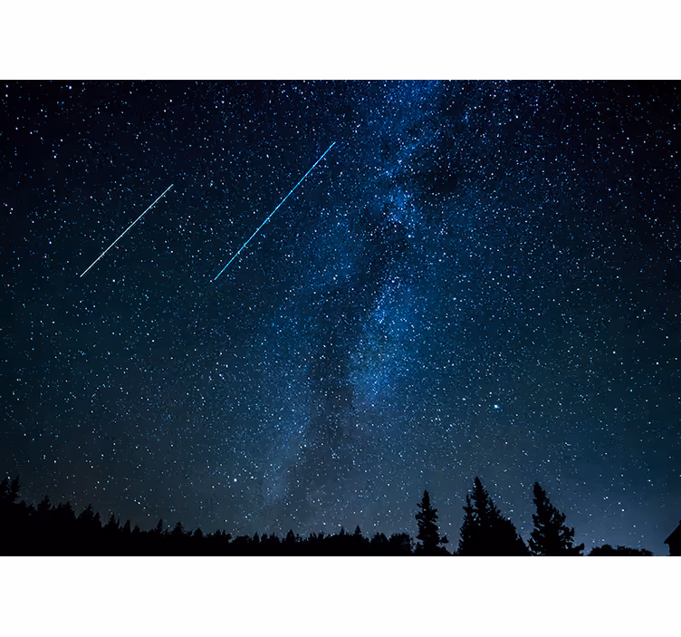 Blind bedroom beautiful shooting star landscape - TenStickers