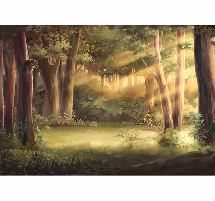 Blind bedroom fantasy forest design - TenStickers