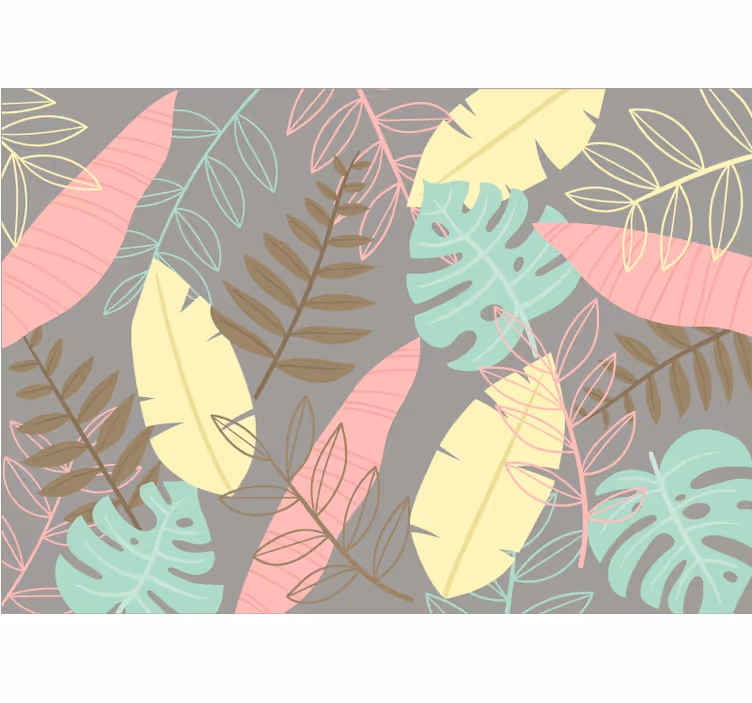Blind bedroom in nordic style abstract tropical - TenStickers
