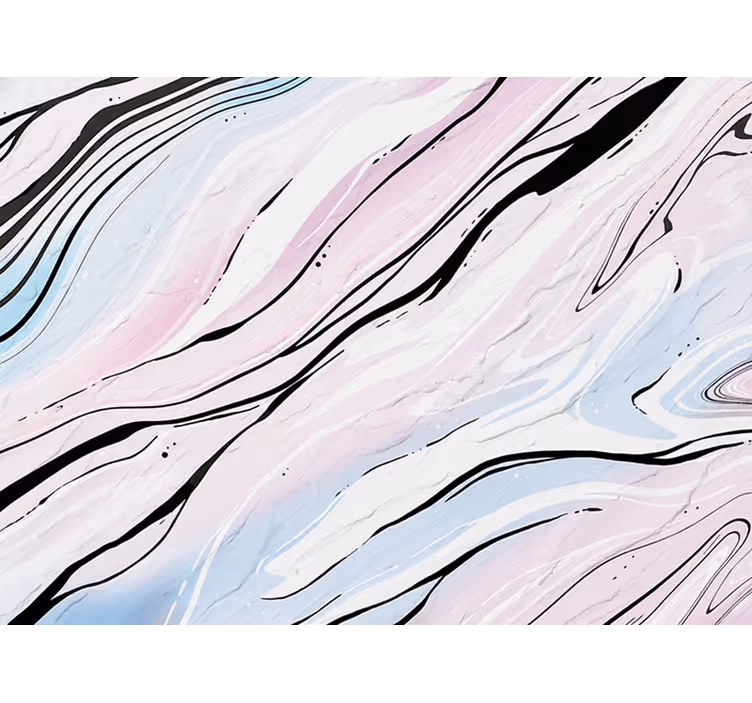 Blind bedroom pink black abstract marble design - TenStickers