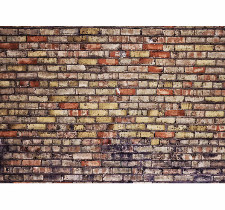 Blind bedroom untidy brick texture design - TenStickers
