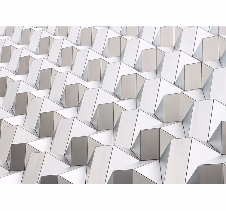White window blind 3d pattern grey design - TenStickers
