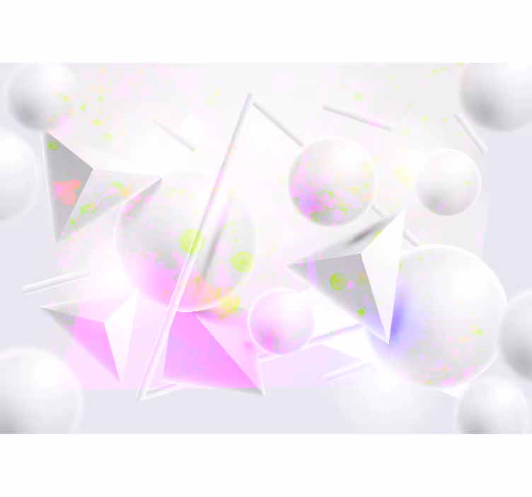 White window blind in modern shapes with paint splatter - TenStickers
