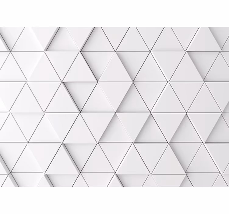 White window blind with white triangle shades - TenStickers