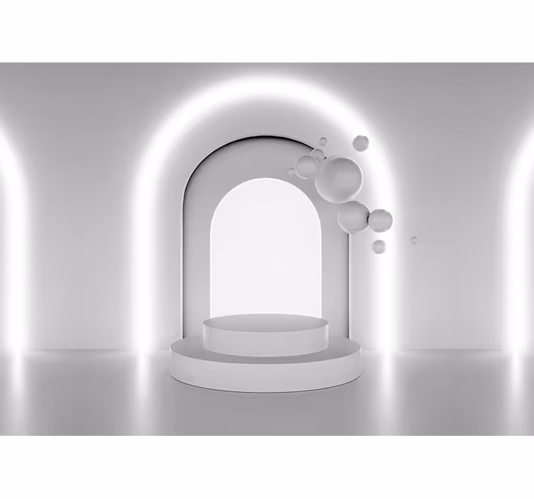 White window blind 3d illusion space orb - TenStickers