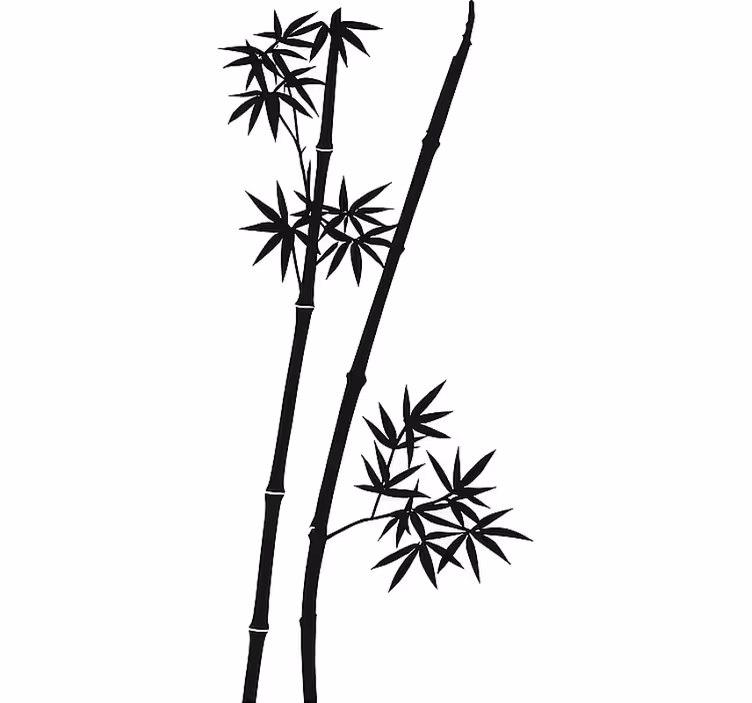 White window blind bamboo stick - TenStickers