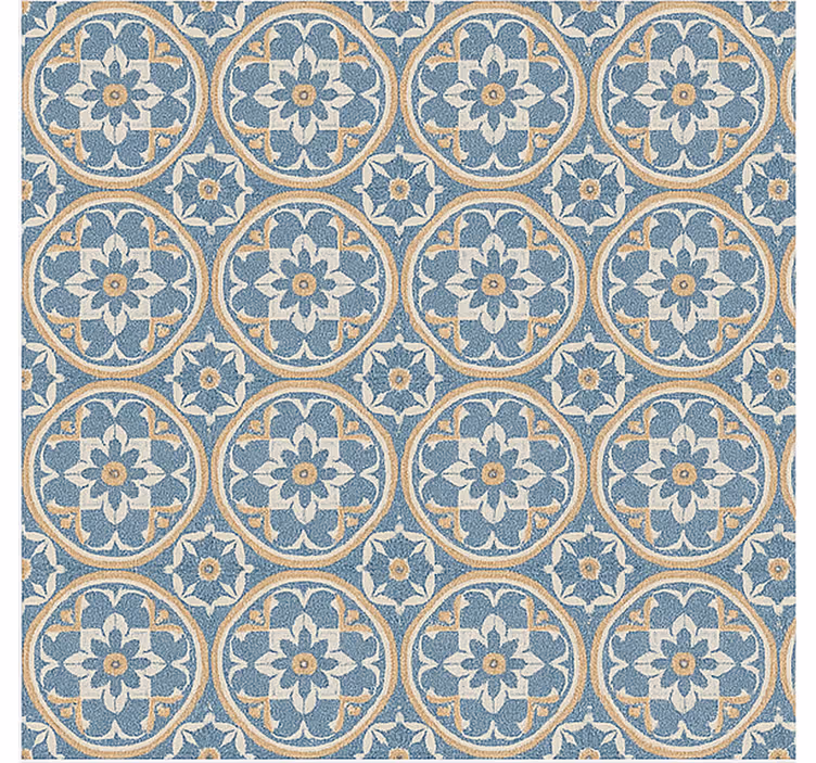 Living room blind in azulejo style design - TenStickers