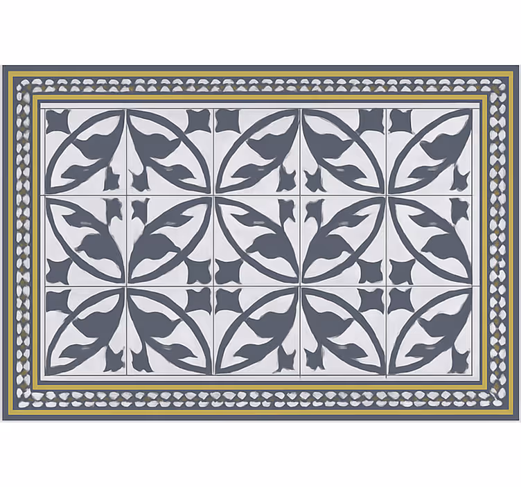 Living room blind encaustic style floor mat - TenStickers