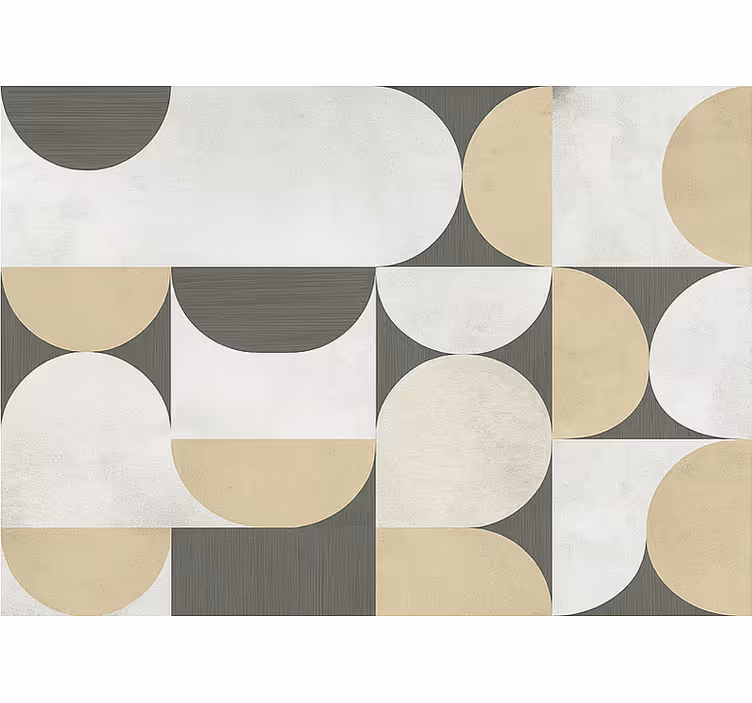 Living room blind abstract geometrics - TenStickers