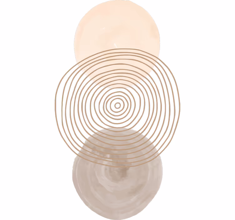 Blind bedroom abstract circles and lines - TenStickers
