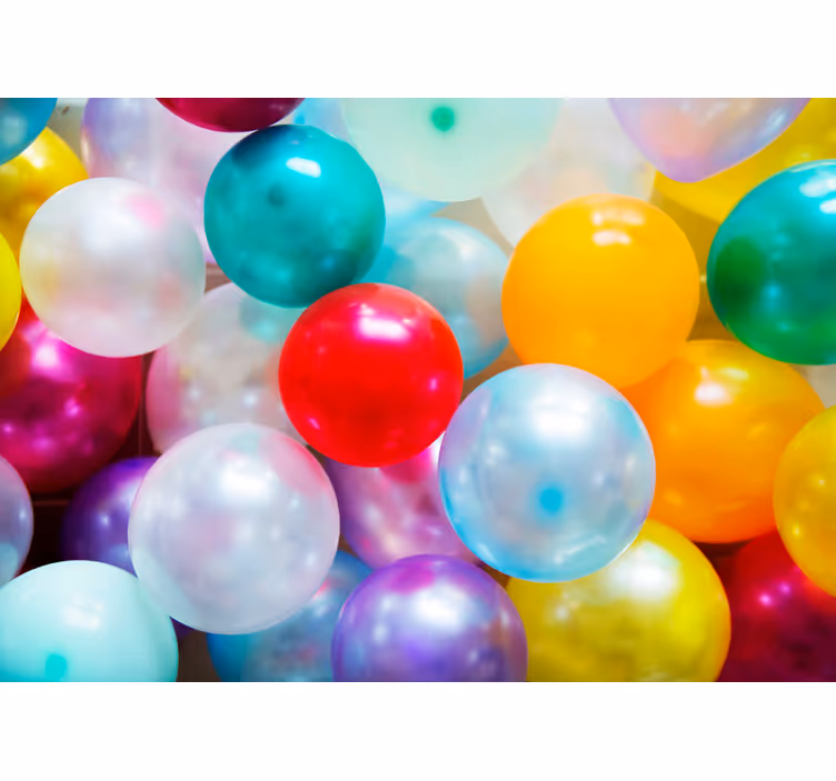 Blind children colorful balloon wall mural - TenStickers