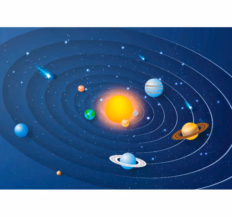 Blind children explore the solar system planets - TenStickers