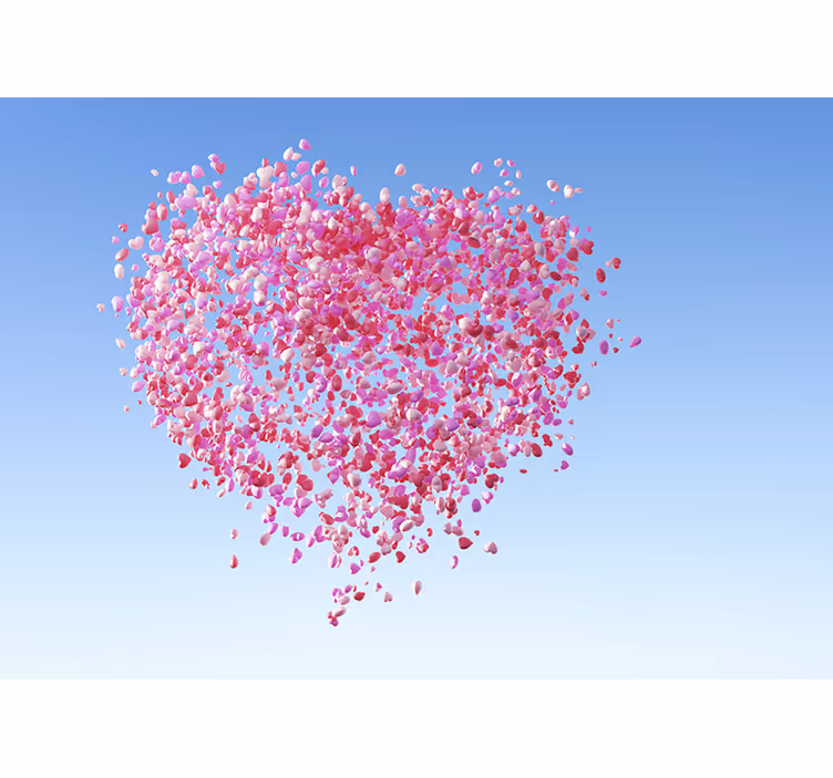 Blind children big love heart balloons - TenStickers