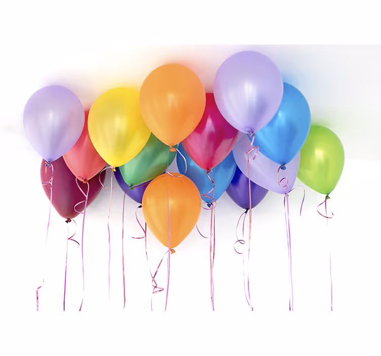 Blind children colorful balloons on top - TenStickers
