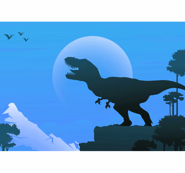Blind children experiencing a roaring t-rex - TenStickers
