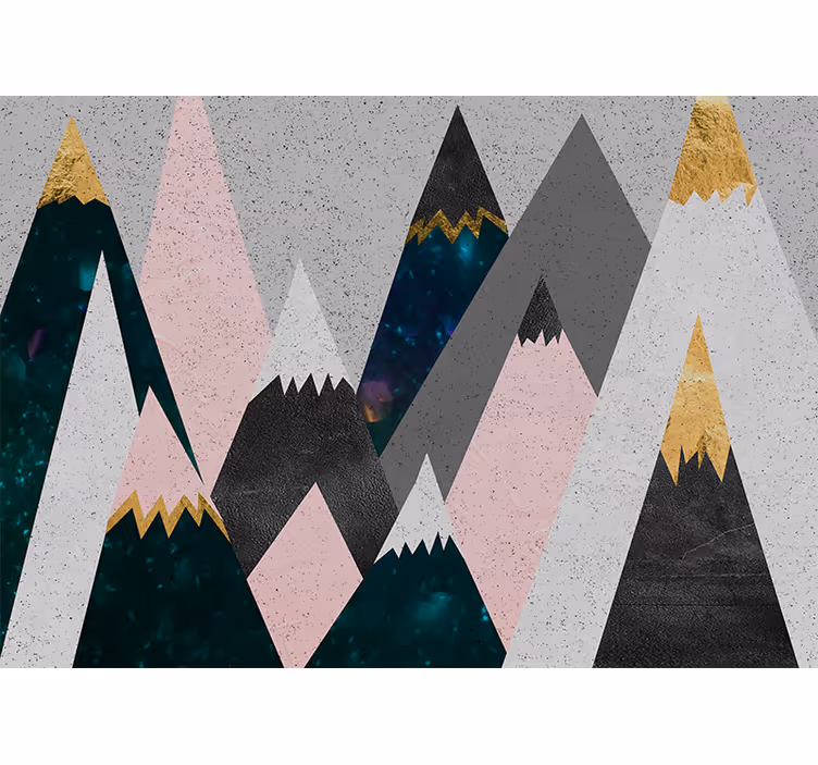 Blind children colorful mountains fun design - TenStickers