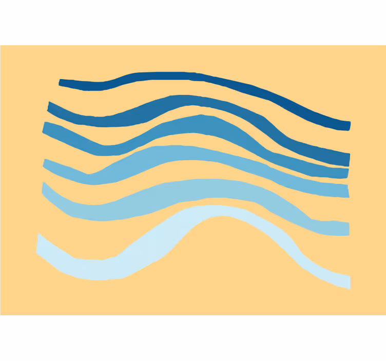 Blind children pastel color waves abstract design - TenStickers