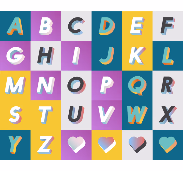 Blind children colorful alphabet play area - TenStickers
