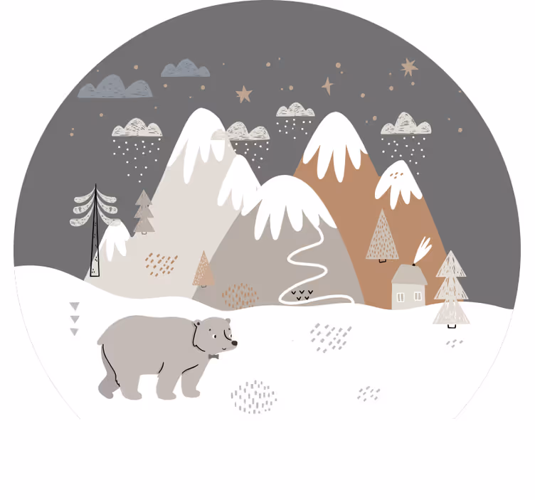 Blind children wild animals in nordic style - TenStickers