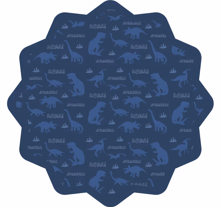 Blind children dinosaur silhouette on light blue background - TenStickers