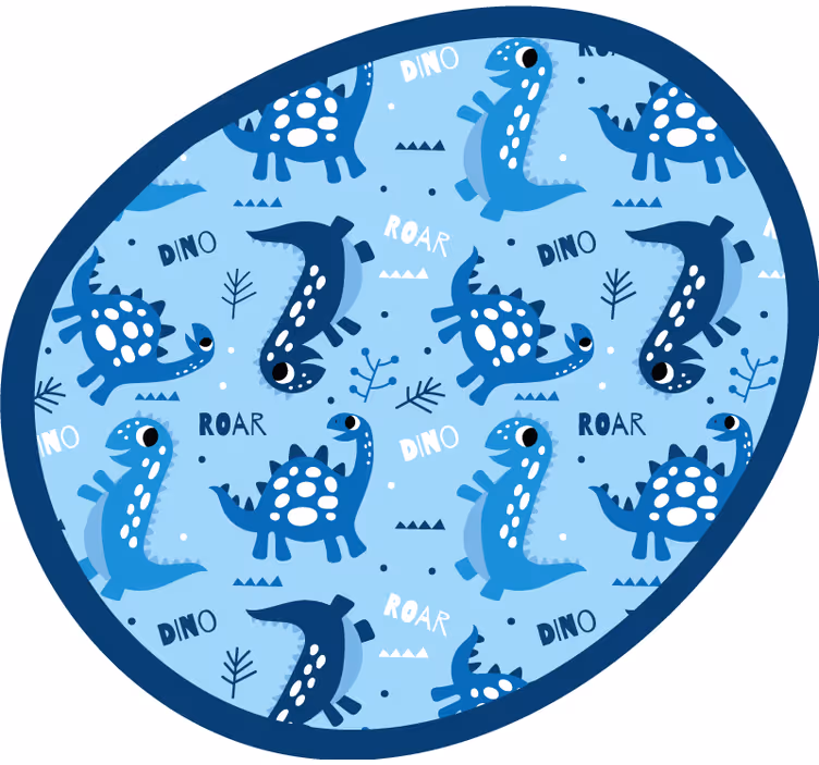 Blind children blue dinosaur backdrop - TenStickers